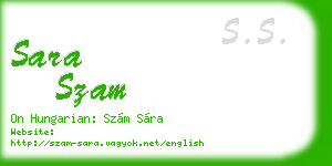 sara szam business card